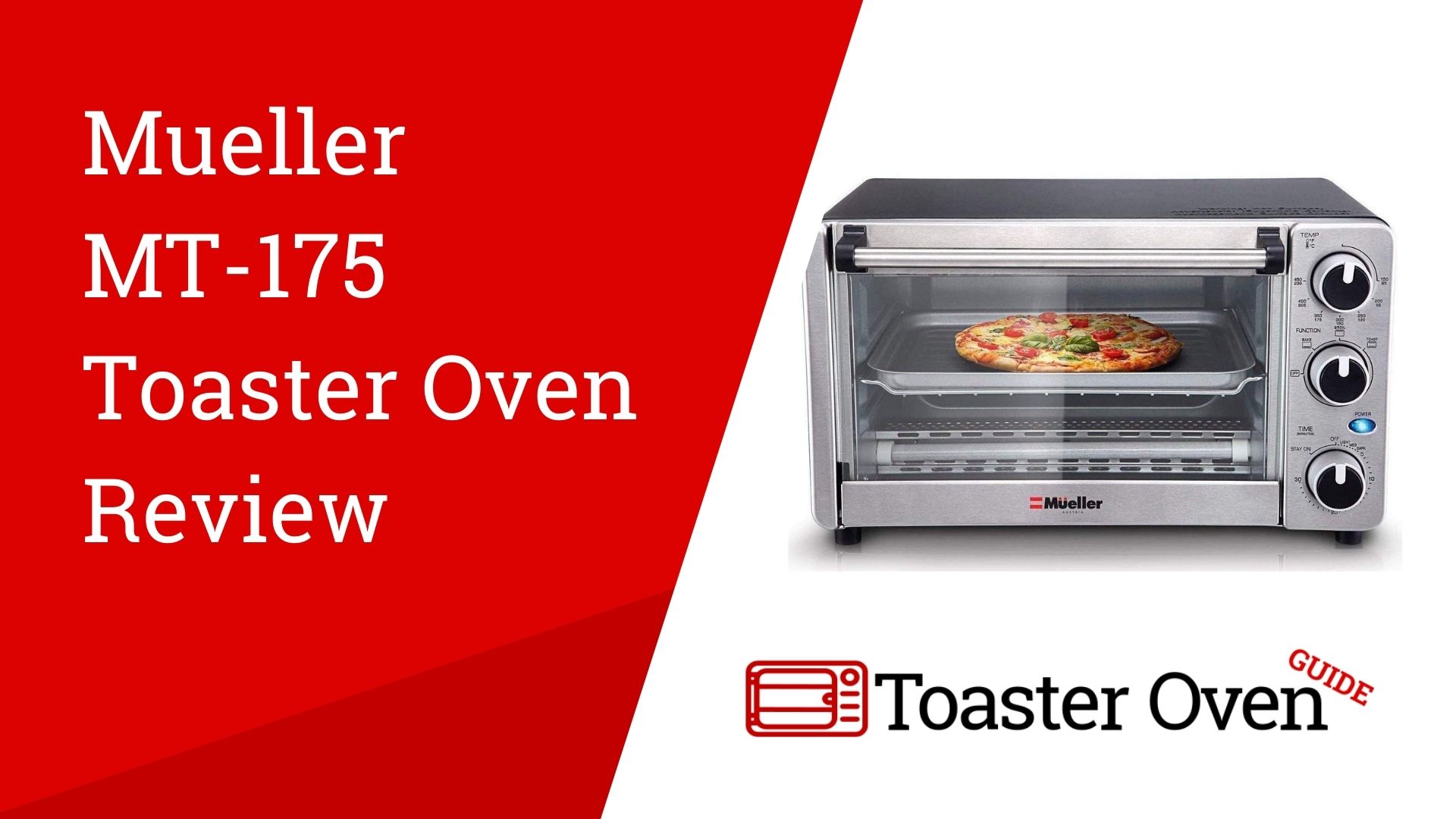 Mueller Toaster Oven with 30 Minute Timer - Toast - Bake - Broiler